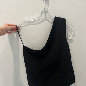 Dana Buchman Elegant Off The Shoulder Black Top